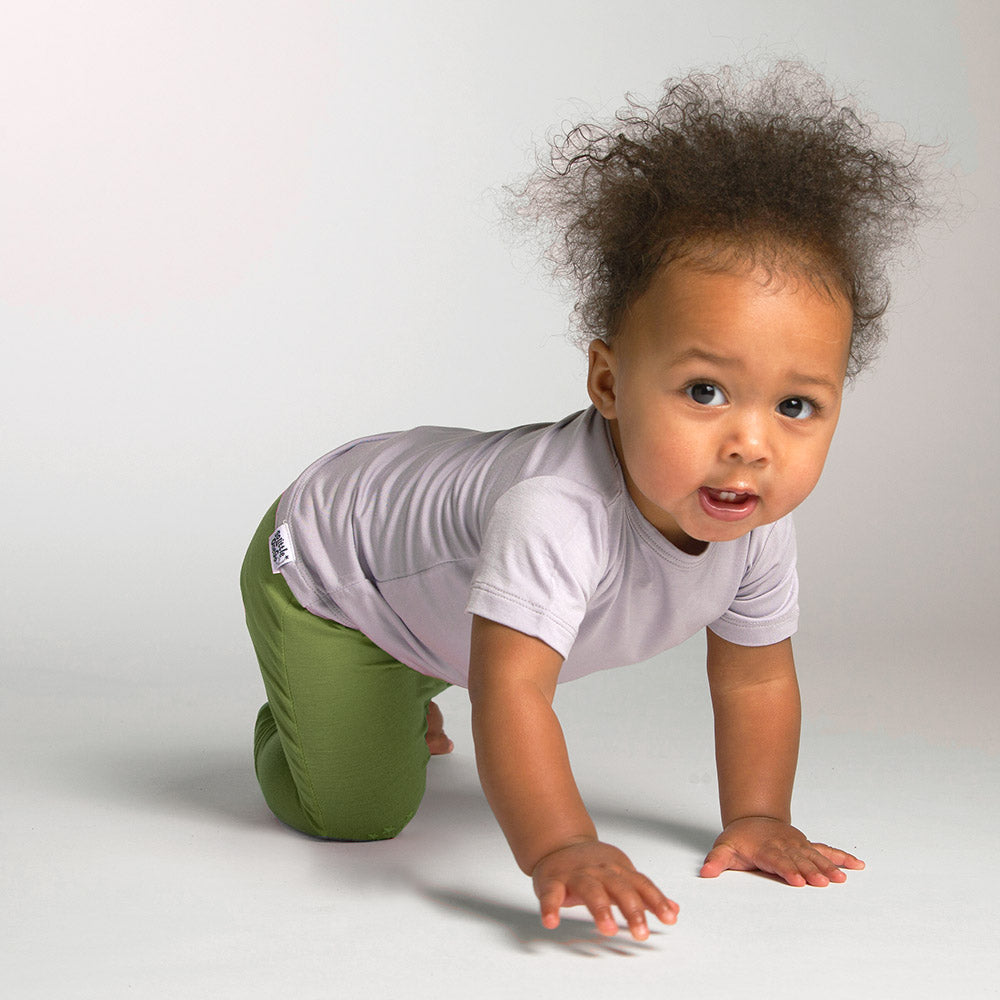 Bamboo Olive Green Harem Style Crawling Pant (Unisex)