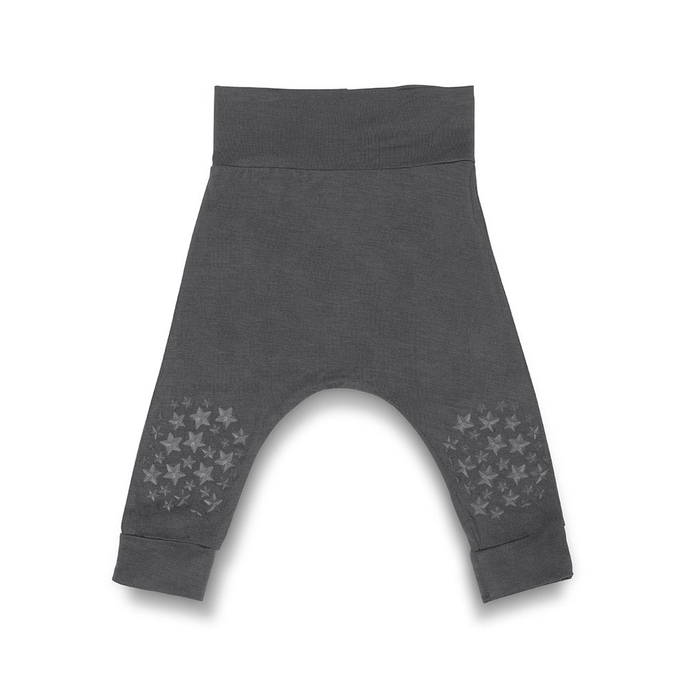 Bamboo Charcoal Grey Harem Style Crawling Pant (Unisex)